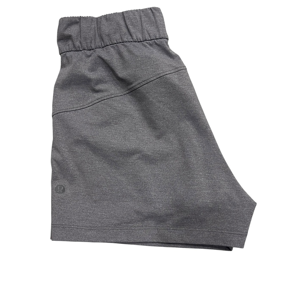 Lululemon On the Fly Shorts Gray Drawstring Athletic Size 4 Running - Picture 2 of 6